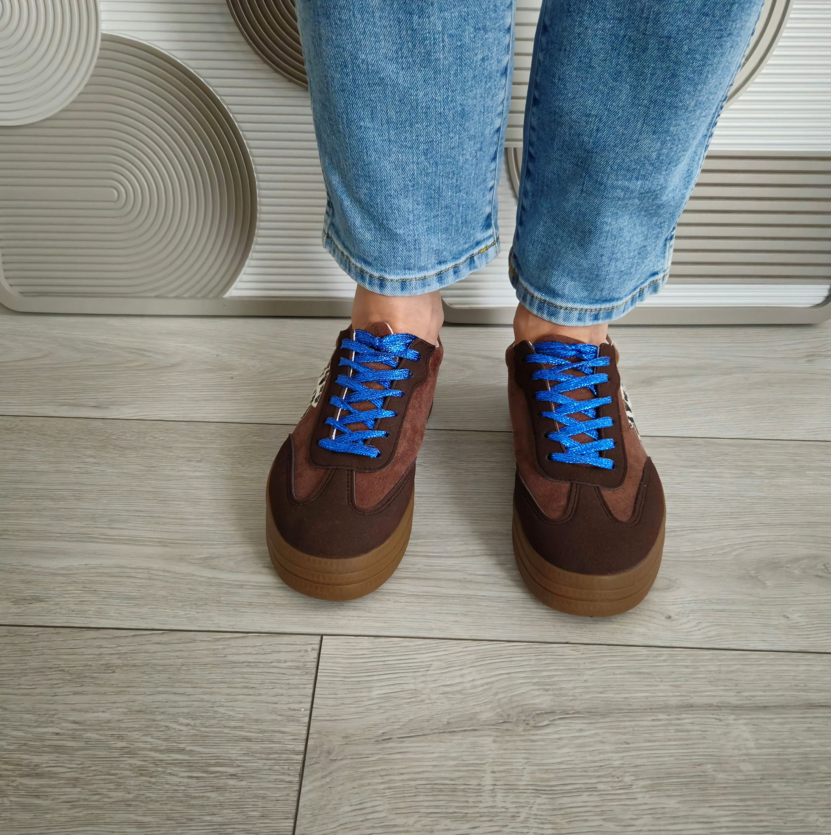 Basket Compensée Étoile marron
