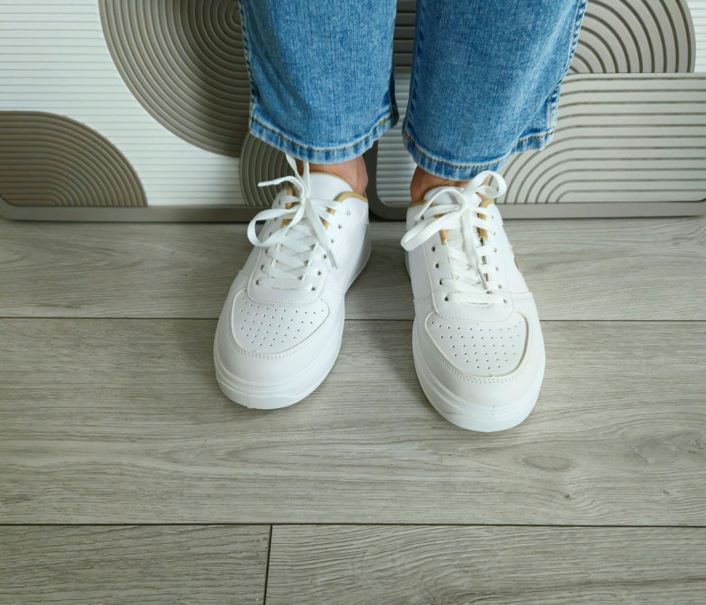 Basket Cœur blanc/doré
