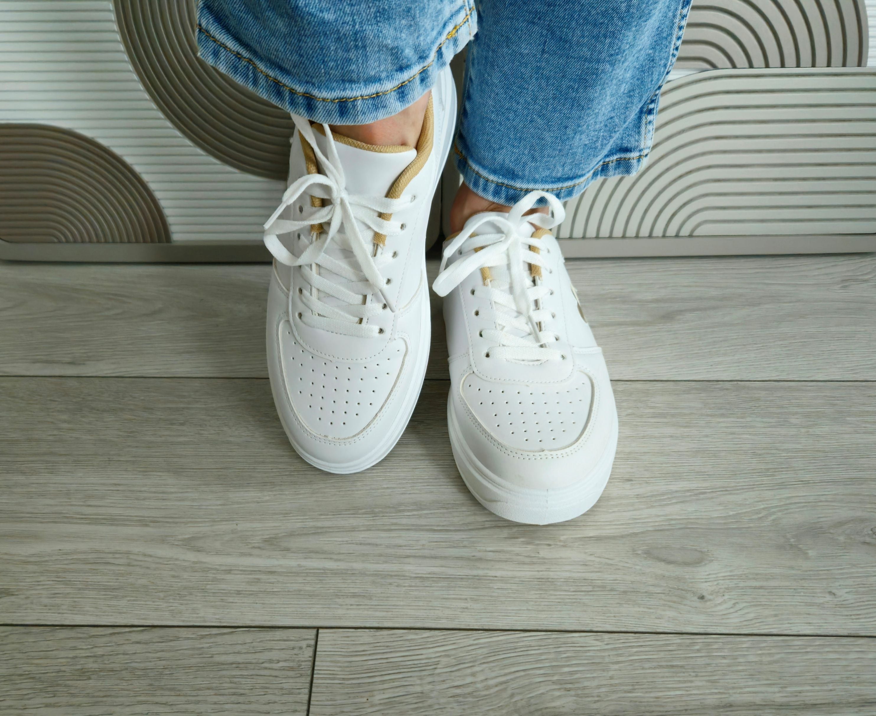 Basket Cœur blanc/doré