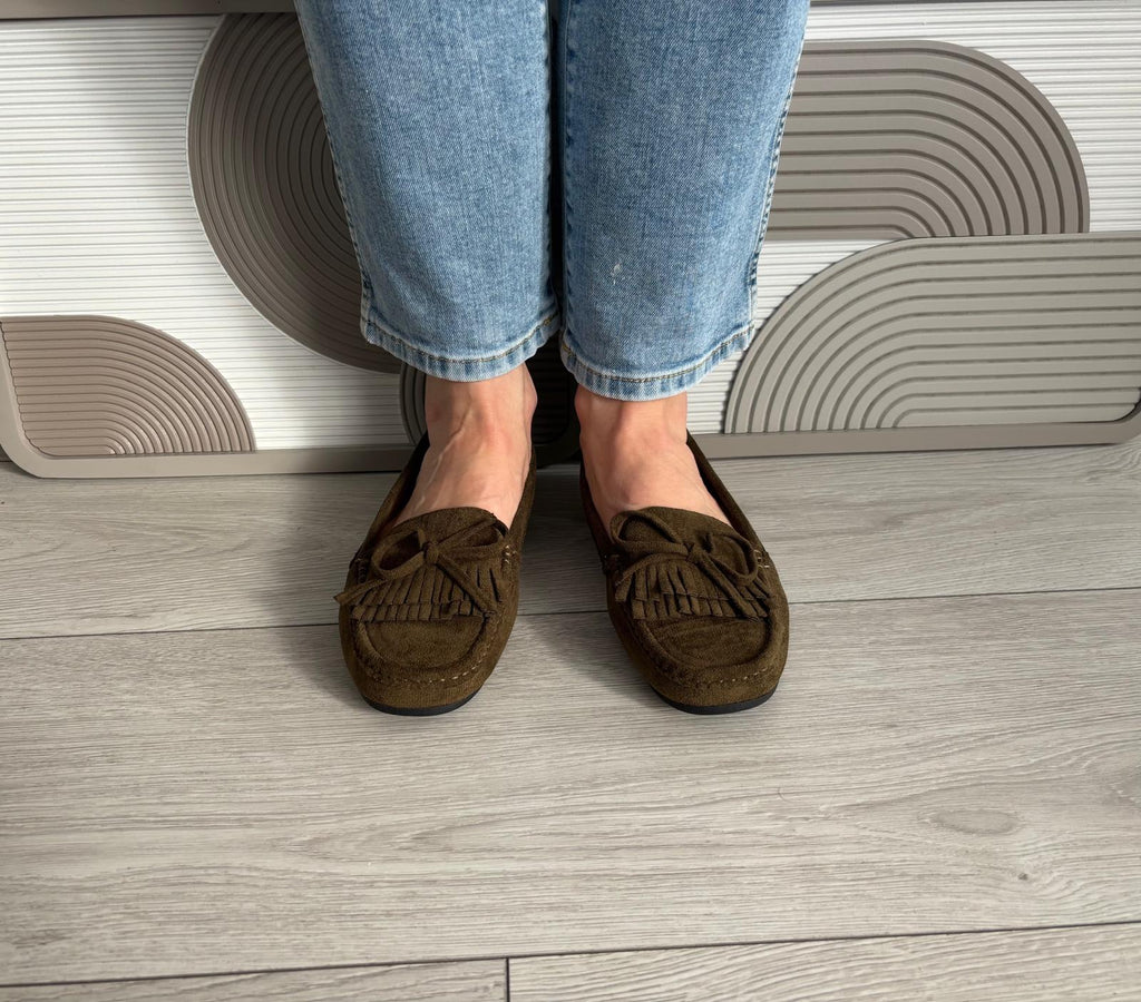 Mocassins Nina vert foncé