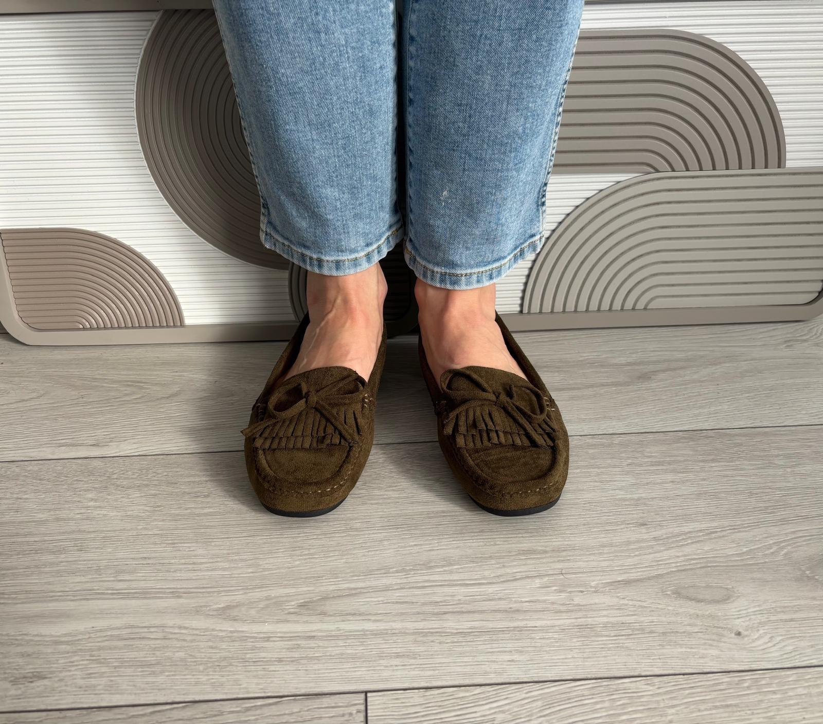 Mocassins Nina vert foncé
