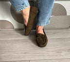 Mocassins Nina vert foncé