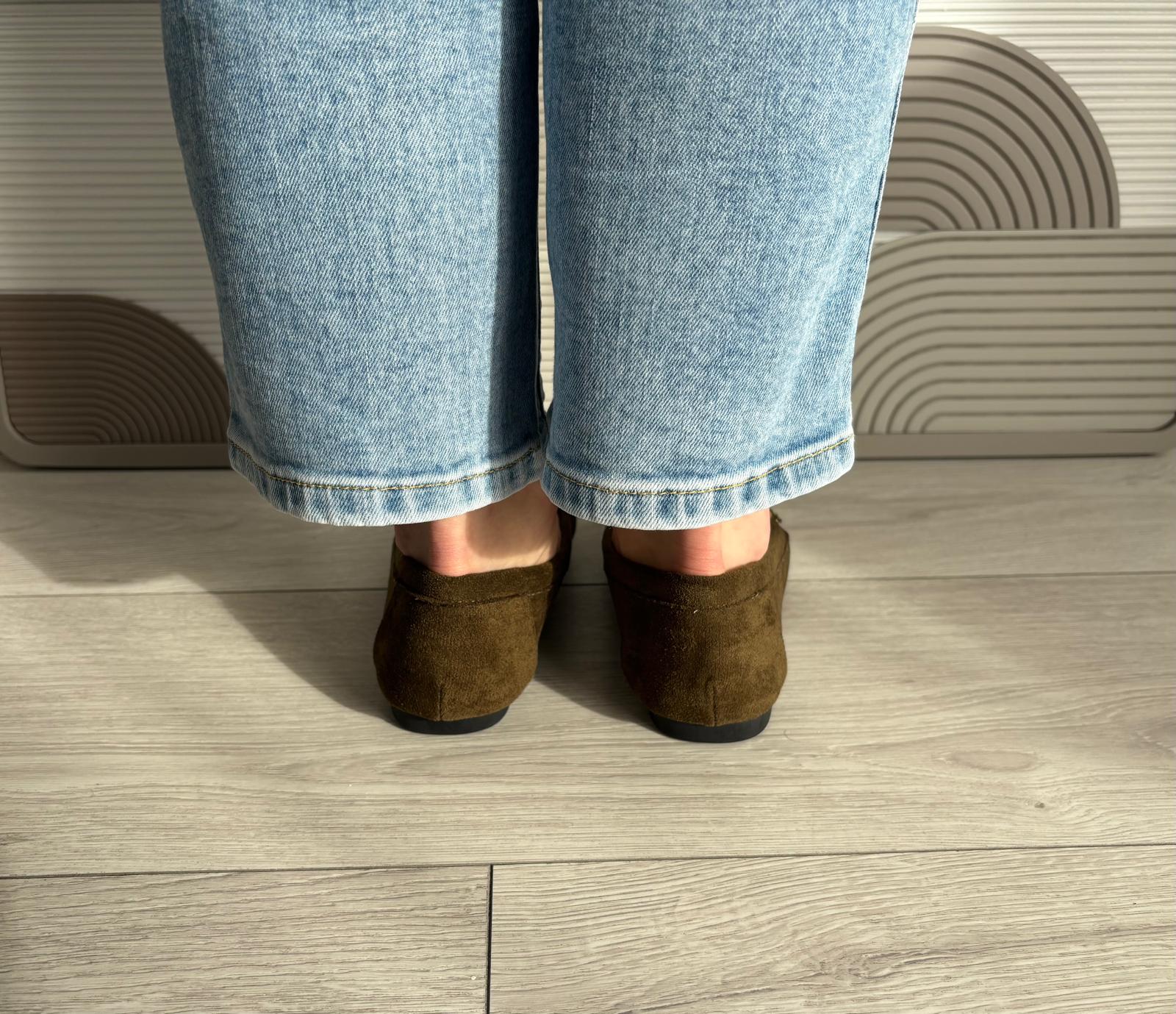 Mocassins Nina vert foncé