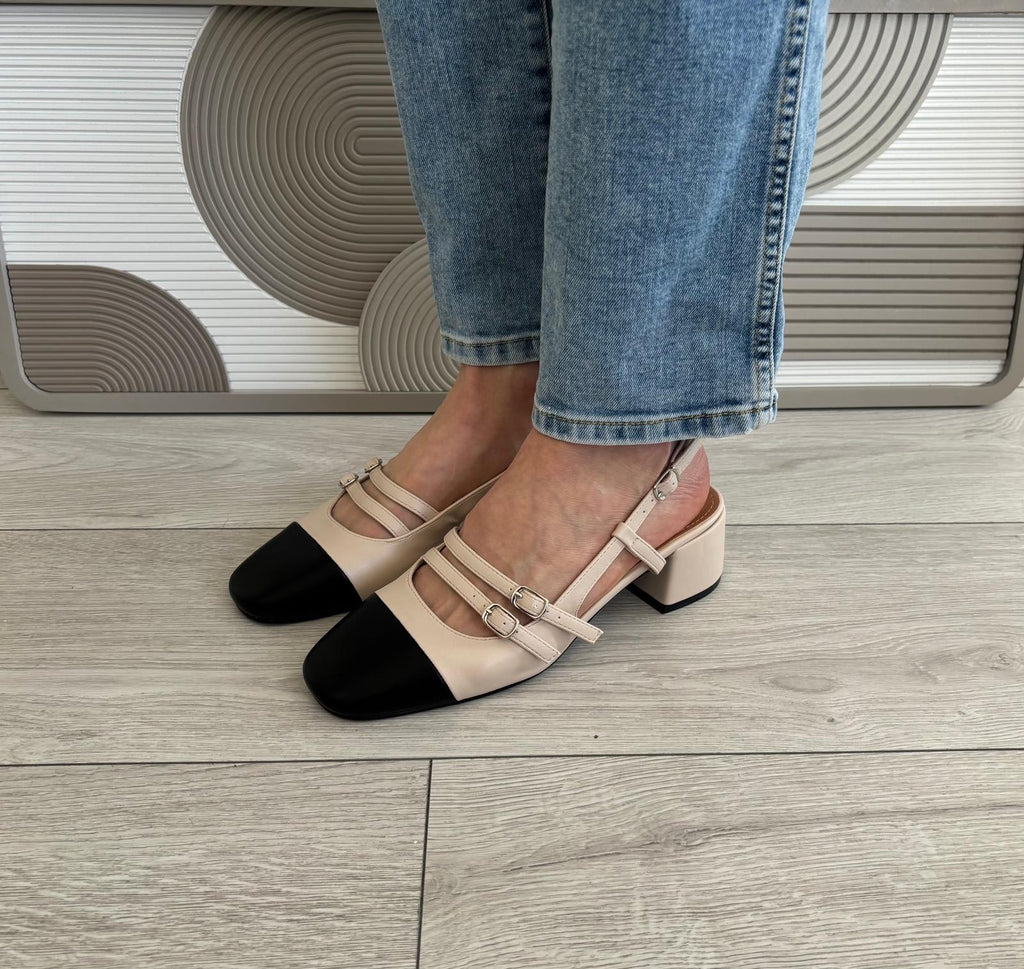 Slingback Édith nero