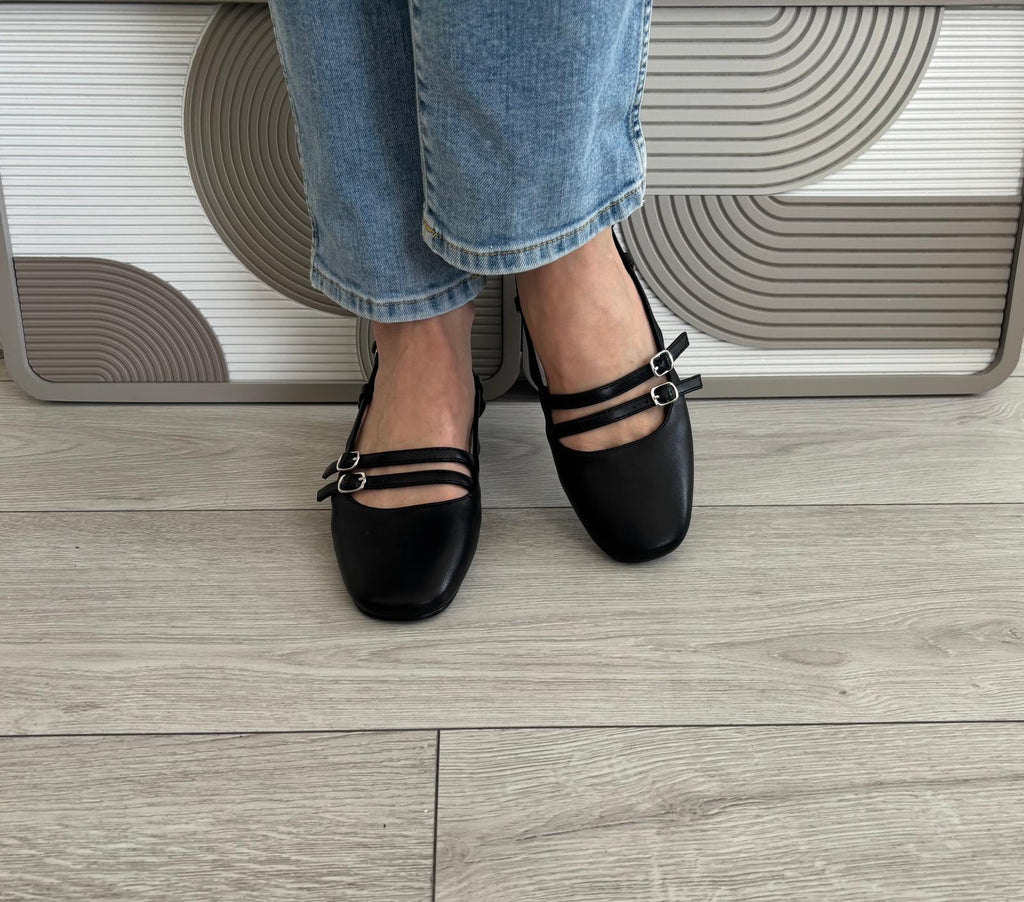 Slingback doubles boucles