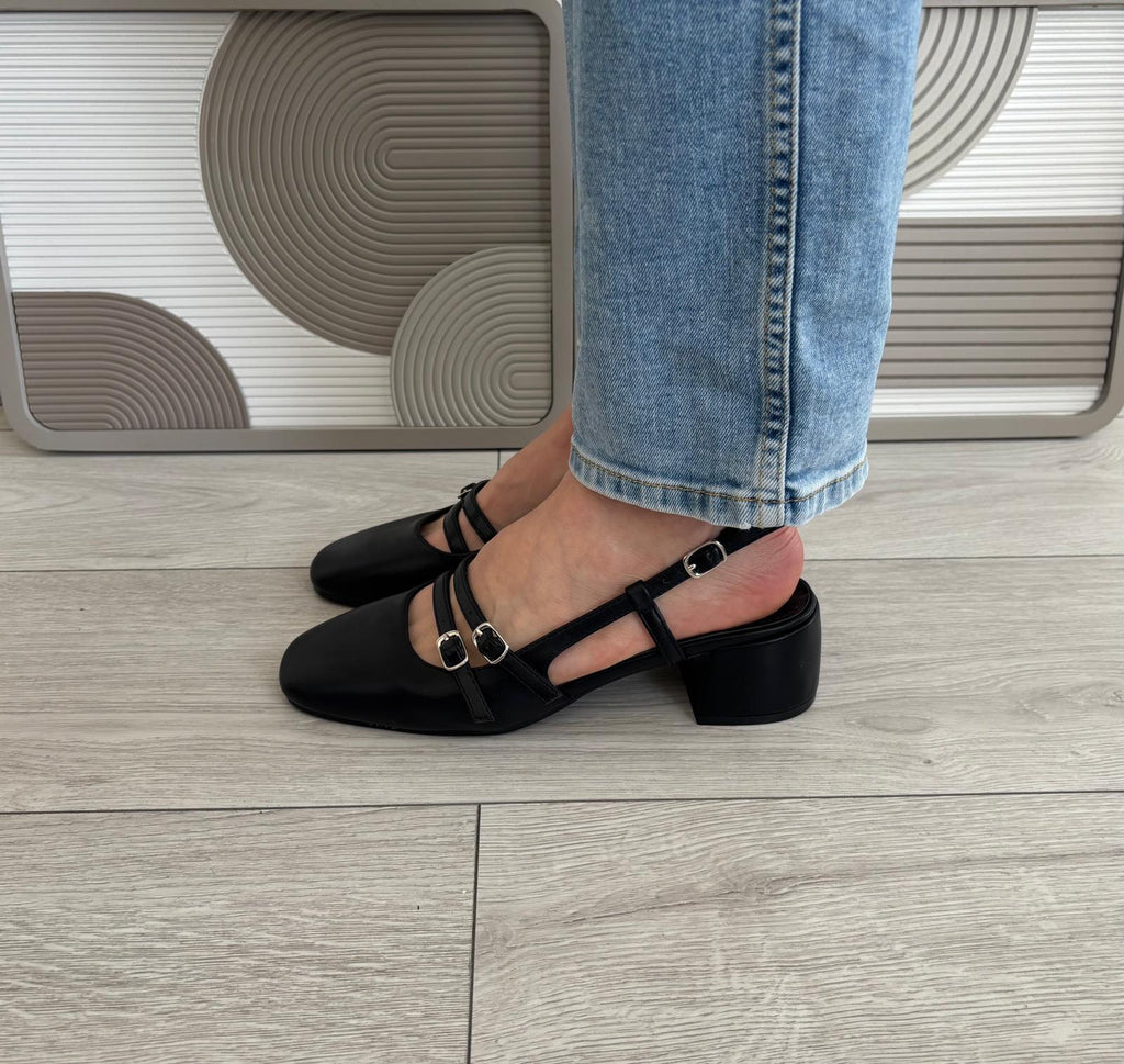 Slingback doubles boucles