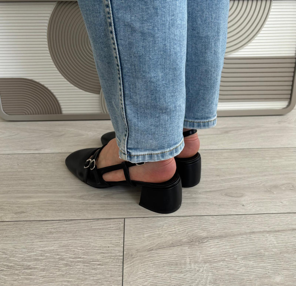 Slingback doubles boucles
