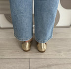 Darel gold ballet flats