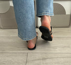 Sandales coquillages noir